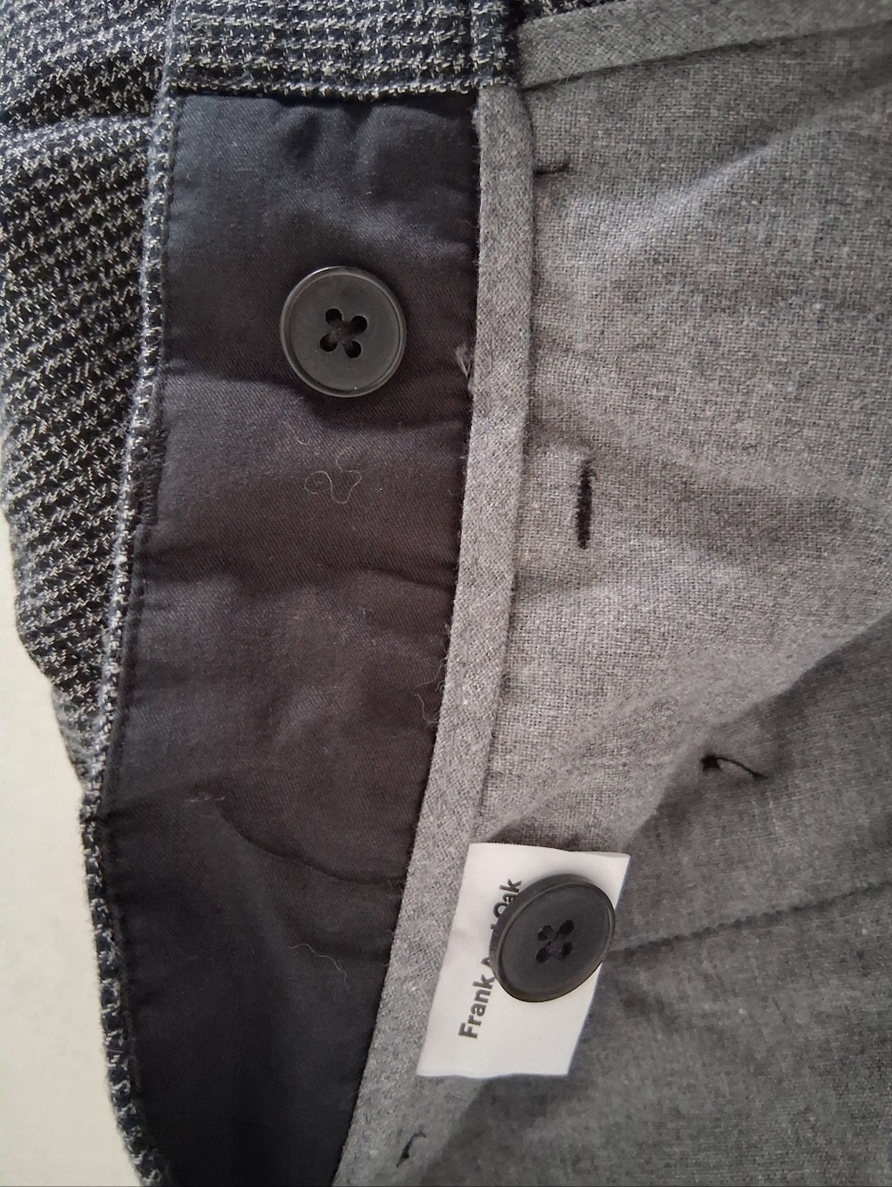 Frank + Oak/ Men's Newport Straight Houndstooth/ Gray Dress Pants/ Size US 31 - Picture 7 of 13